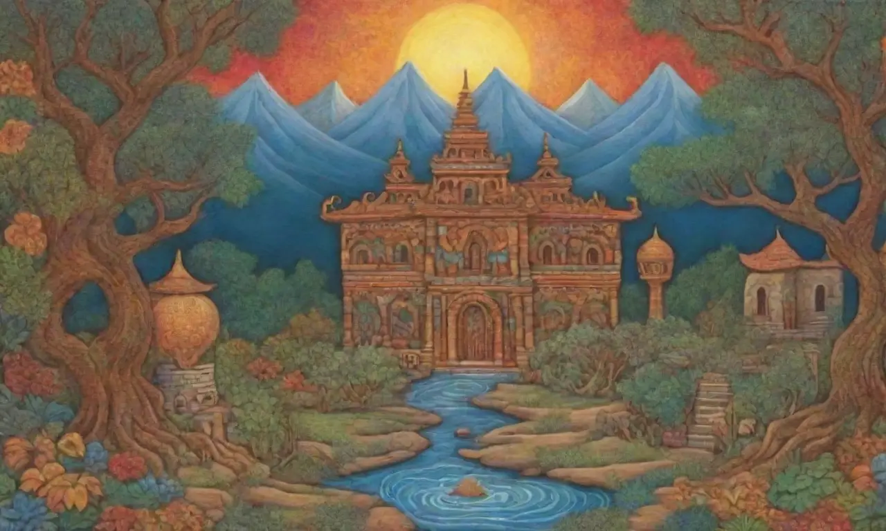 Un mural vibrante que celebra la herencia y la conexión con la naturaleza