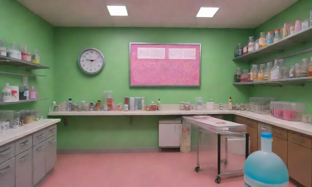 Un fondo vibrante de laboratorio con investigadores, roedores curiosos y un ambiente de descubrimiento