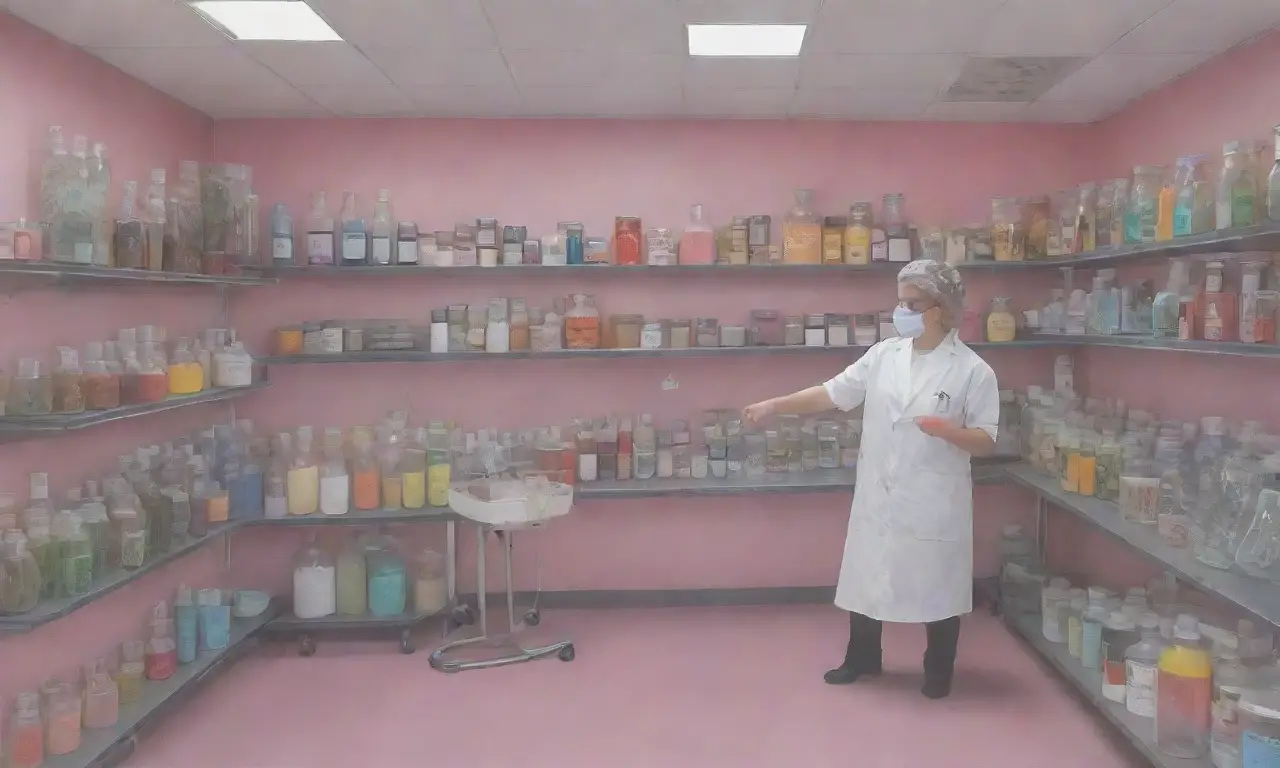 Un fondo vibrante de laboratorio con roedores, herramientas científicas y un ambiente de descubrimiento