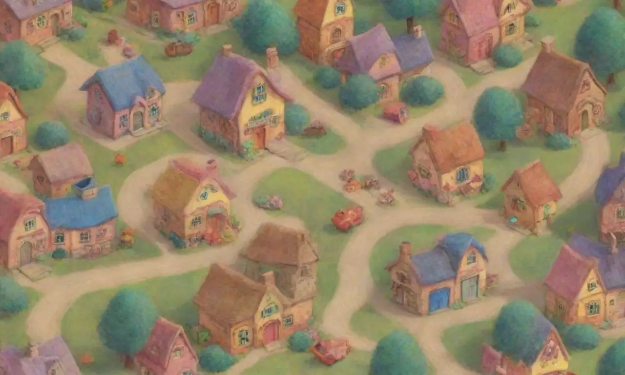 Escenas coloridas de Disney con ratones vibrantes y paisajes mágicos