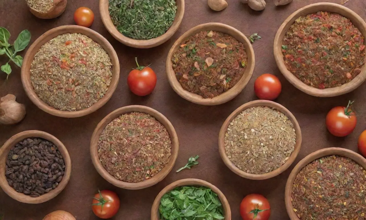 Una cocina vibrante y colorida llena de ingredientes frescos y aromas deliciosos