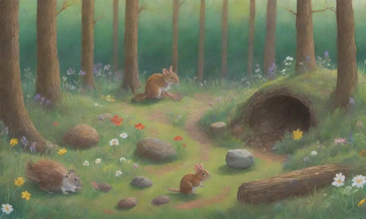 Un bosque vibrante lleno de vida y tranquilidad