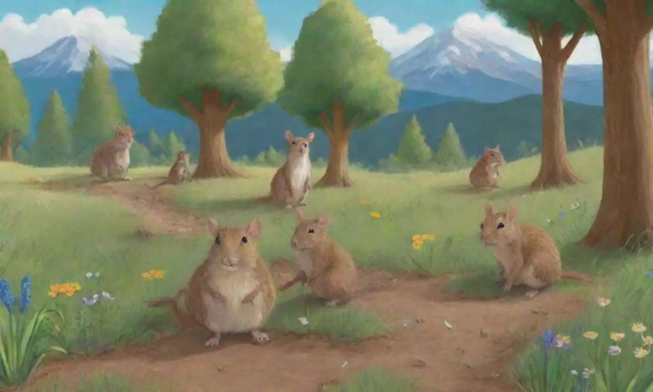 Una escena forestal vibrante con investigadores observando la vida silvestre y promoviendo la conservación