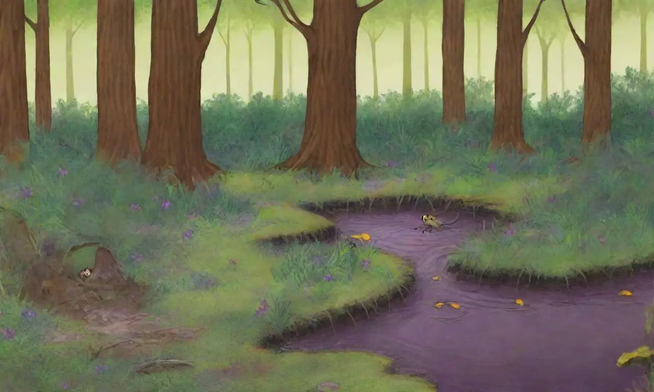 Un bosque denso y vibrante, lleno de vida y fragilidad
