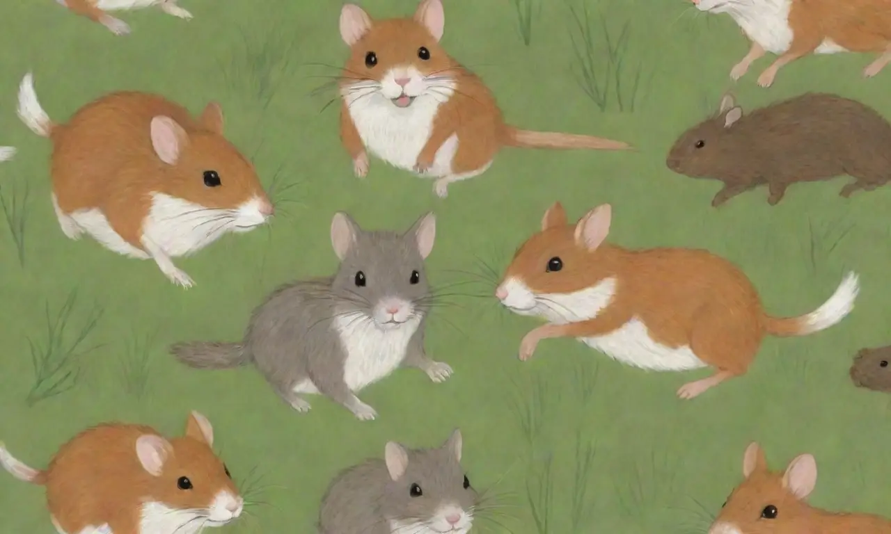 Un papel tapiz vibrante de roedores en movimiento, mostrando su agilidad y curiosidad en diversos hábitats