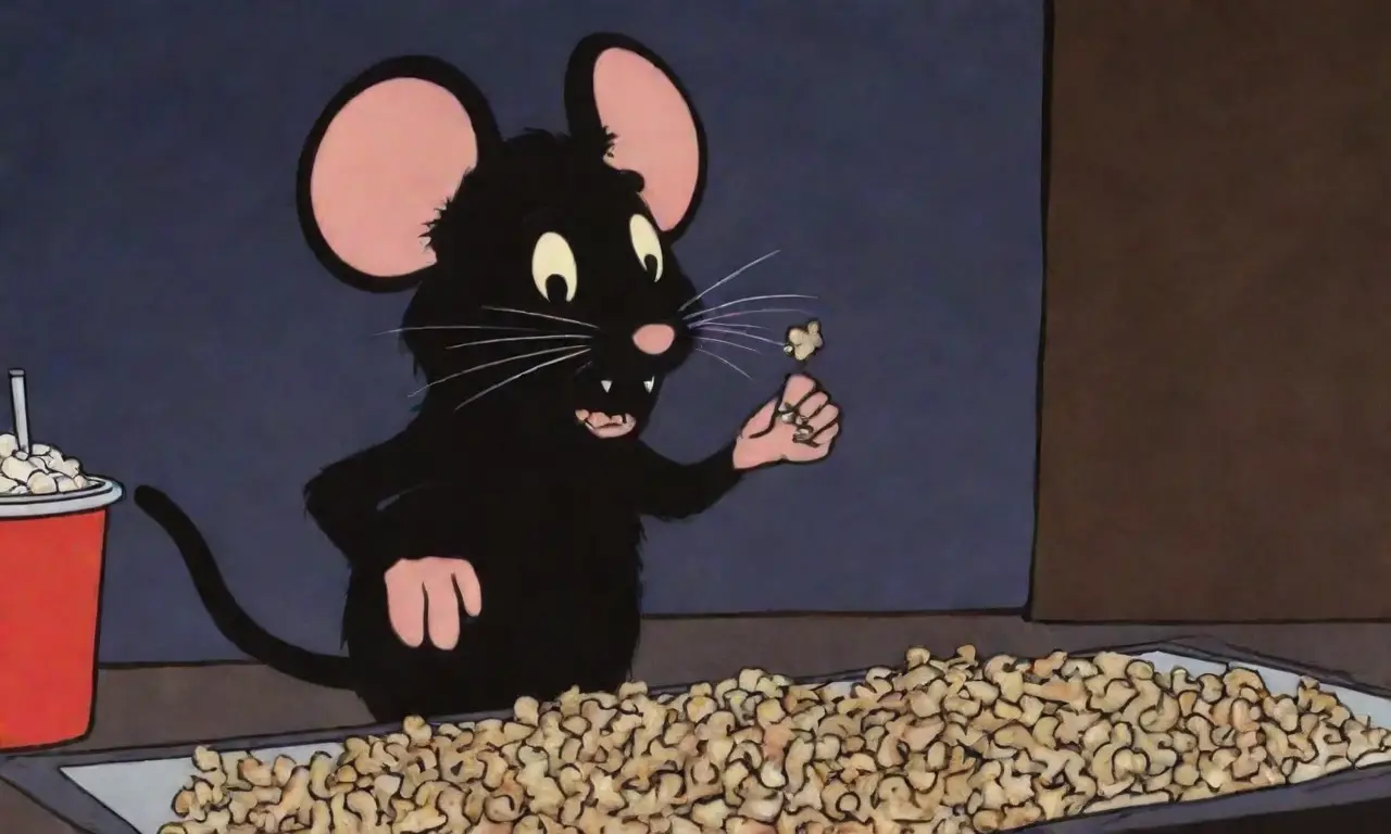 En un cine oscuro, un ratón gigante causa caos y heroísmo en una emocionante trama