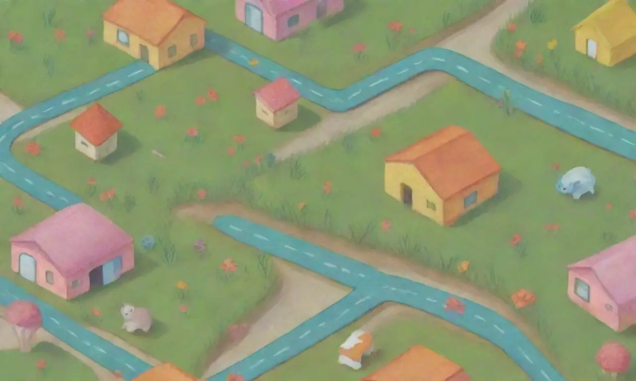 Un fondo vibrante y pastel con pequeños roedores curiosos, tecnología y naturaleza en una historia visual de aventura