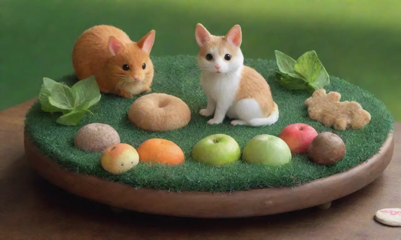 Un ambiente acogedor y juguetón con pequeños animales curiosos, juguetes coloridos y suaves interacciones