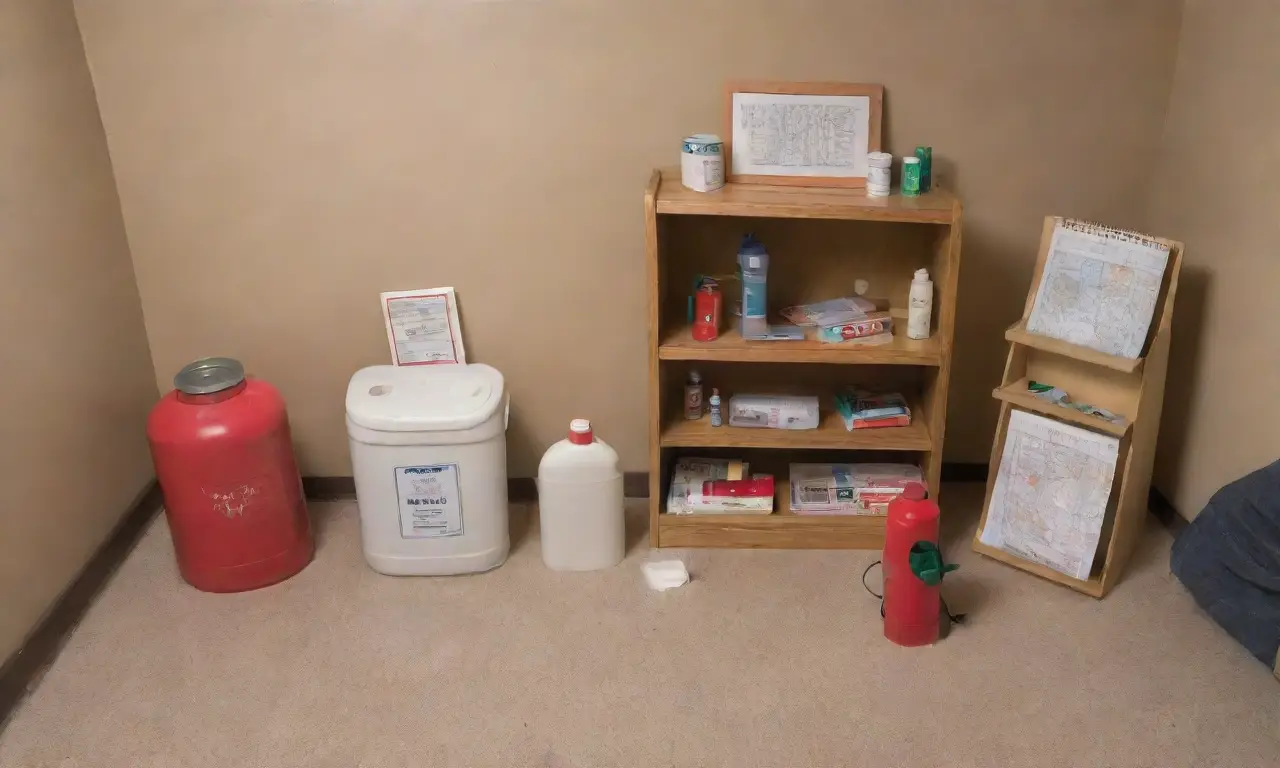 Una habitación serena y bien equipada para emergencias