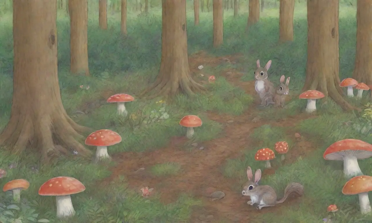 Un ecosistema vibrante y lleno de vida en un bosque