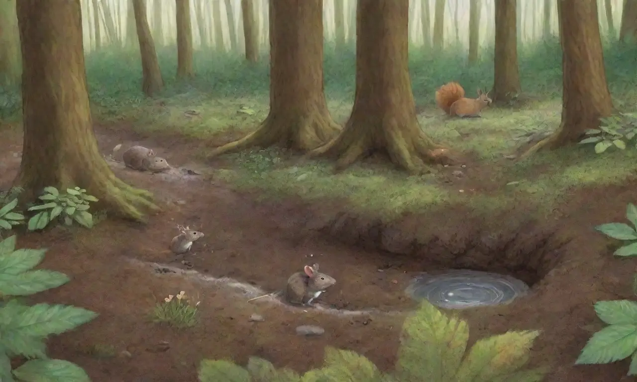 Un bosque denso y vibrante, lleno de vida, pero amenazado por peligros ocultos y enfermedades