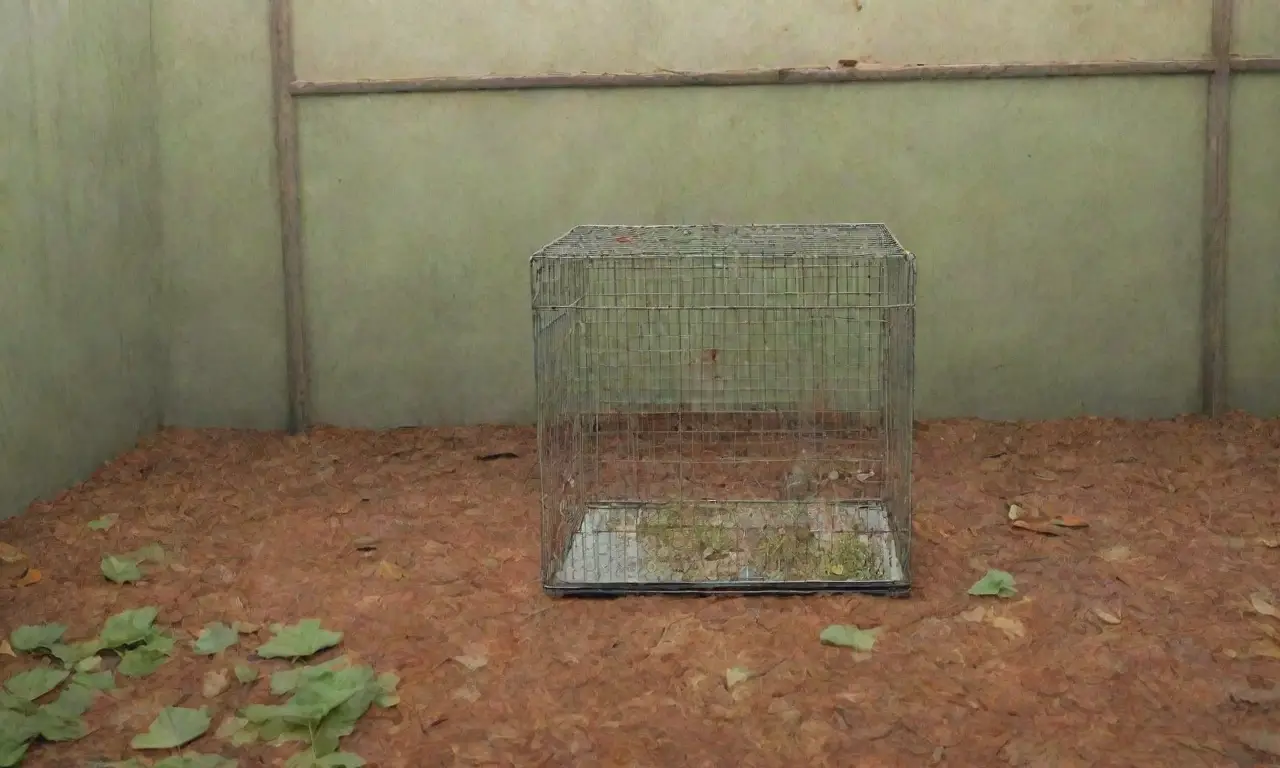 Un pequeño roedor enjaulado observa anhelante el vibrante mundo exterior