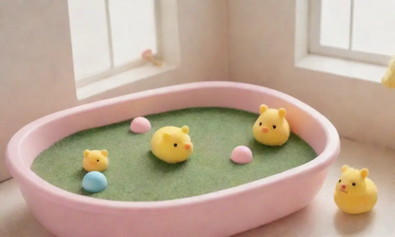 Un ambiente acogedor y limpio con colores suaves, juguetes y mascotas adorables