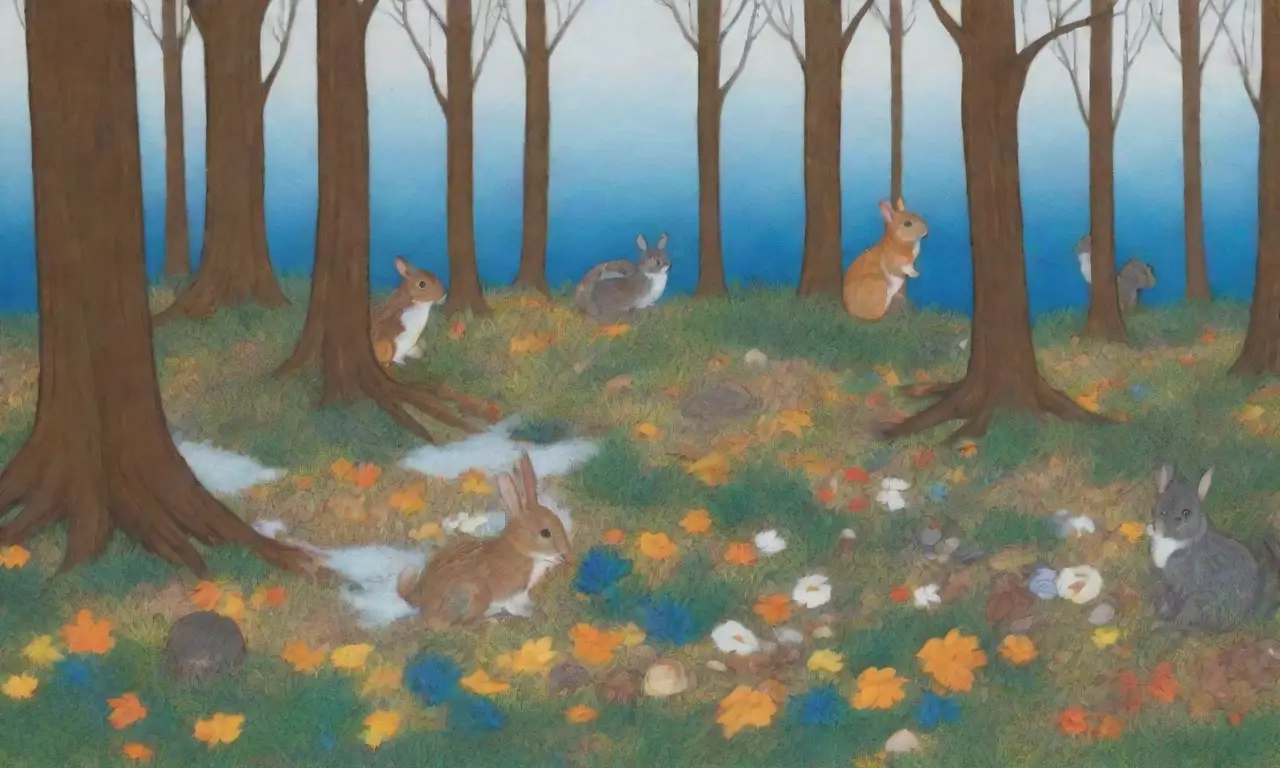 Un bosque vibrante que refleja el ciclo de la vida y las estaciones