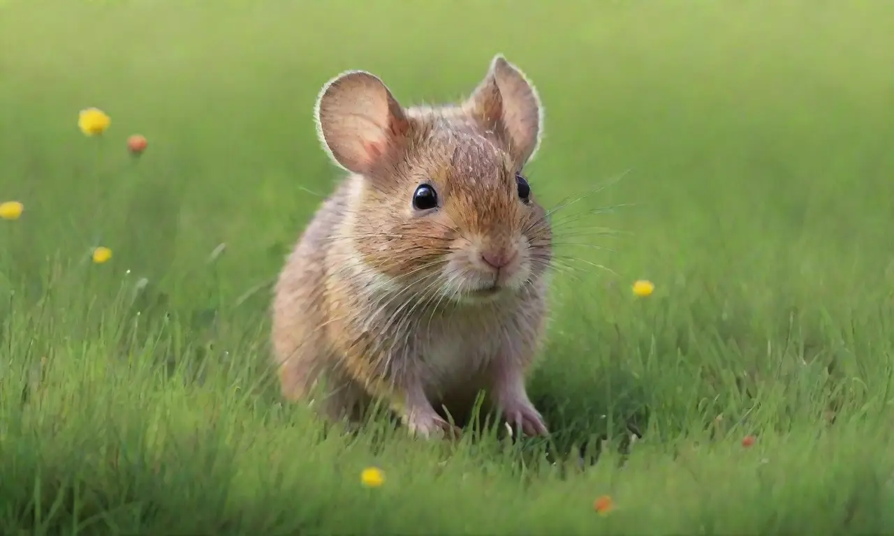 Un fondo vibrante muestra un roedor alerta en un entorno natural lleno de vida y peligros ocultos