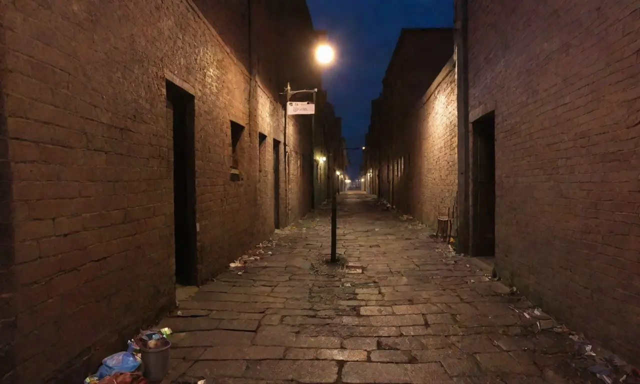 Un oscuro callejón refleja los miedos de la sociedad
