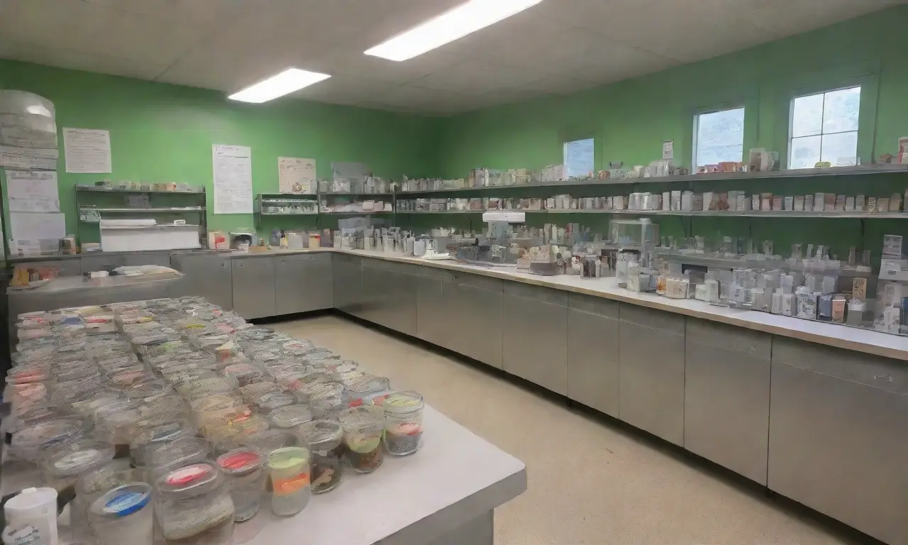 Un laboratorio vibrante lleno de equipos, investigación y un ambiente de descubrimiento